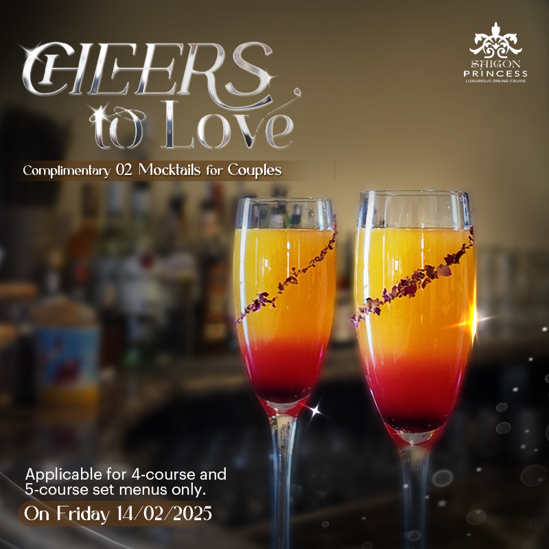 Valentine Night on Saigon Princess: Cheers to love